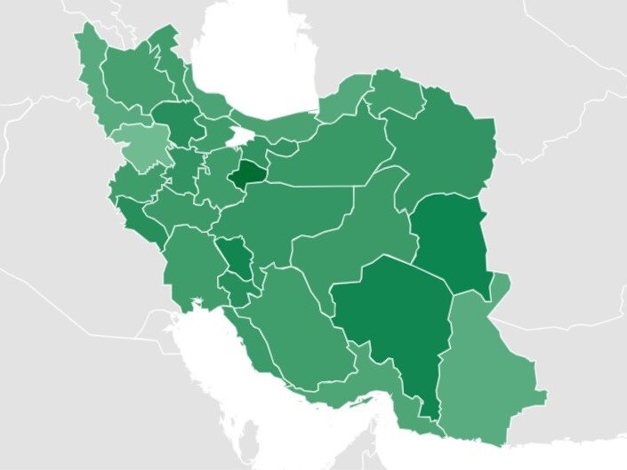 توجه نسبی کاربران استان ها به مصطفی پورمحمدی