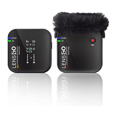 برسی میکروفن بی سیم لنزگو Lensgo 348C 2.4G 1v1 Wireless Microphone