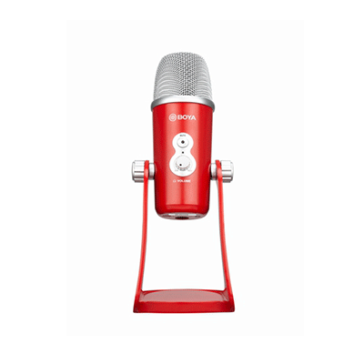 برسی میکروفن بویا BOYA BY-PM700R Multipattern USB Microphone (Mac/Windows)- Red