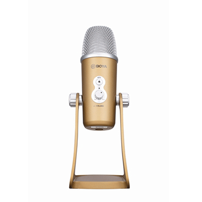 برسی میکروفن بویا BOYA BY-PM700G Multipattern USB Microphone (Mac/Windows)- Gold