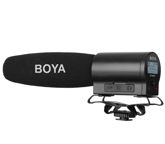 برسی میکروفن و رکوردرها بویا Boya BY-DMR7 Shotgun Microphone with Integrated Flash Recorder