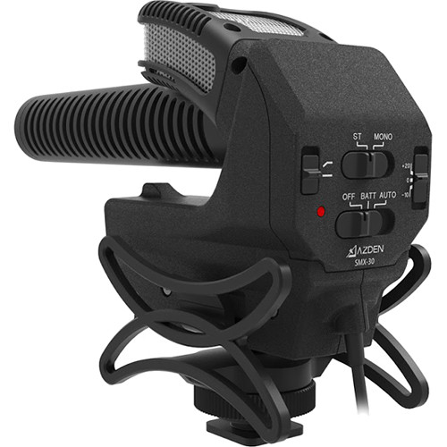 برسی میکروفن شات گان Azden SMX-30 Stereo-/Mono-Switchable Video Microphone