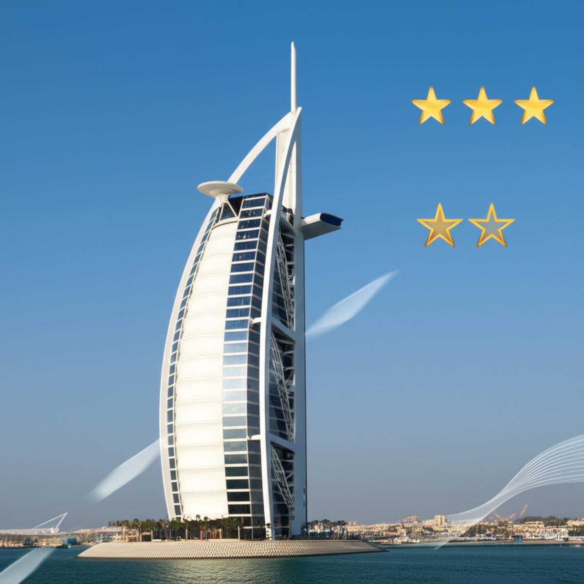 برج العرب رسما چند ستاره دارد؟